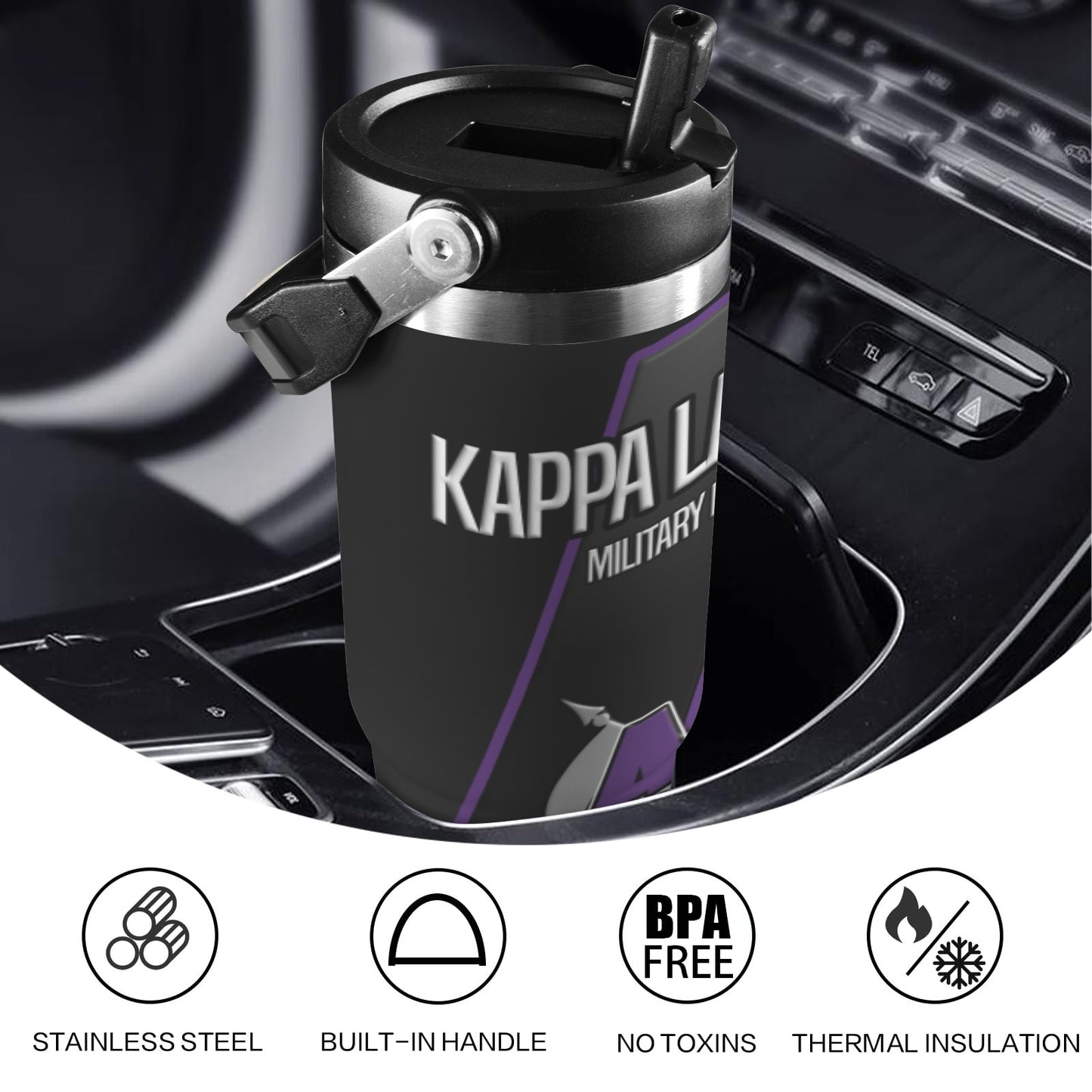 KLC Standard Water Bottle 30oz Tumbler with Top Handle
