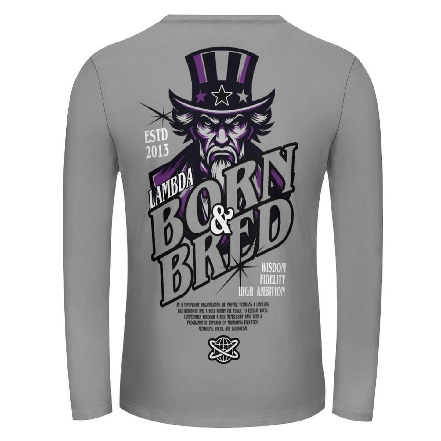 KLC Born and Bred LS T-shirt Grey