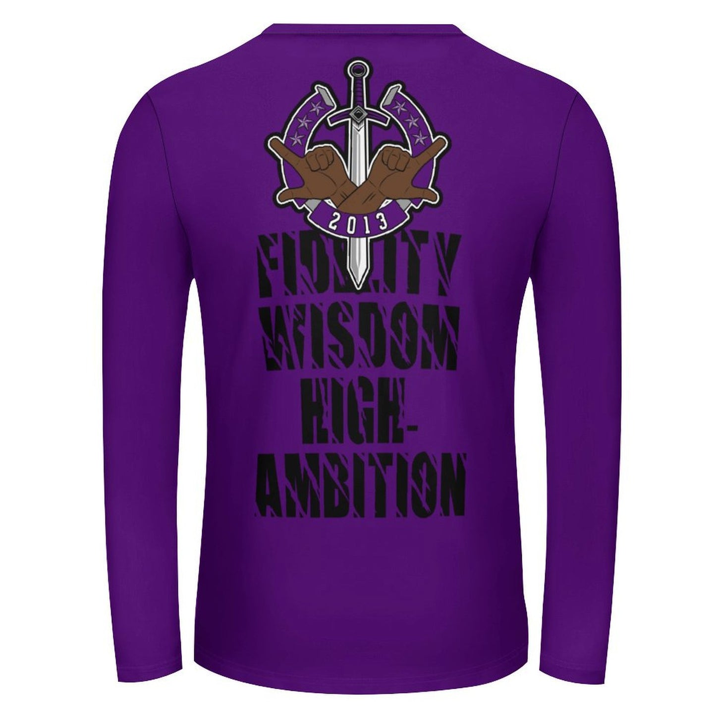 KLC Crossed Hands LS T-shirt Purple