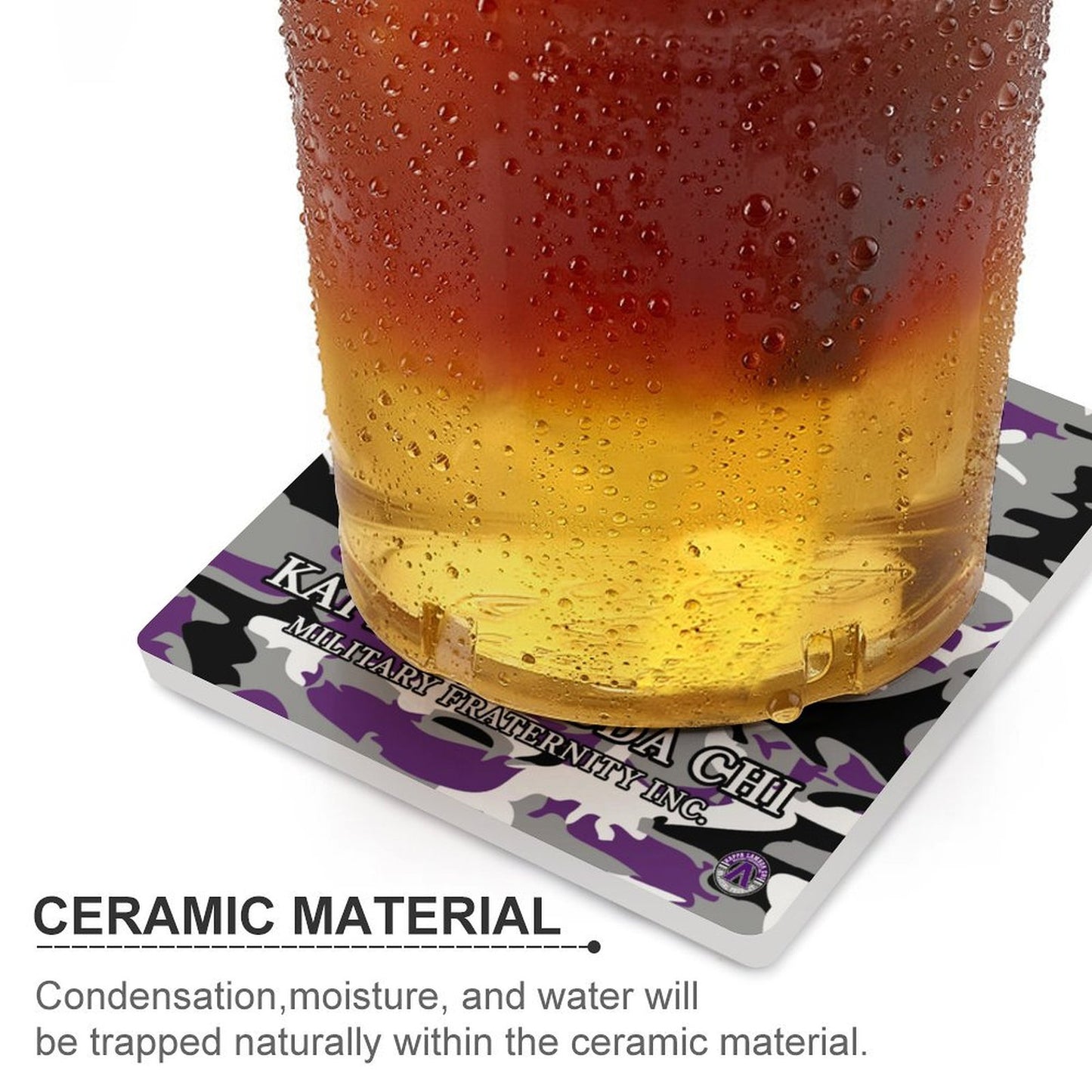 KLC Ceramic Coasters Square Set of 4 or 6