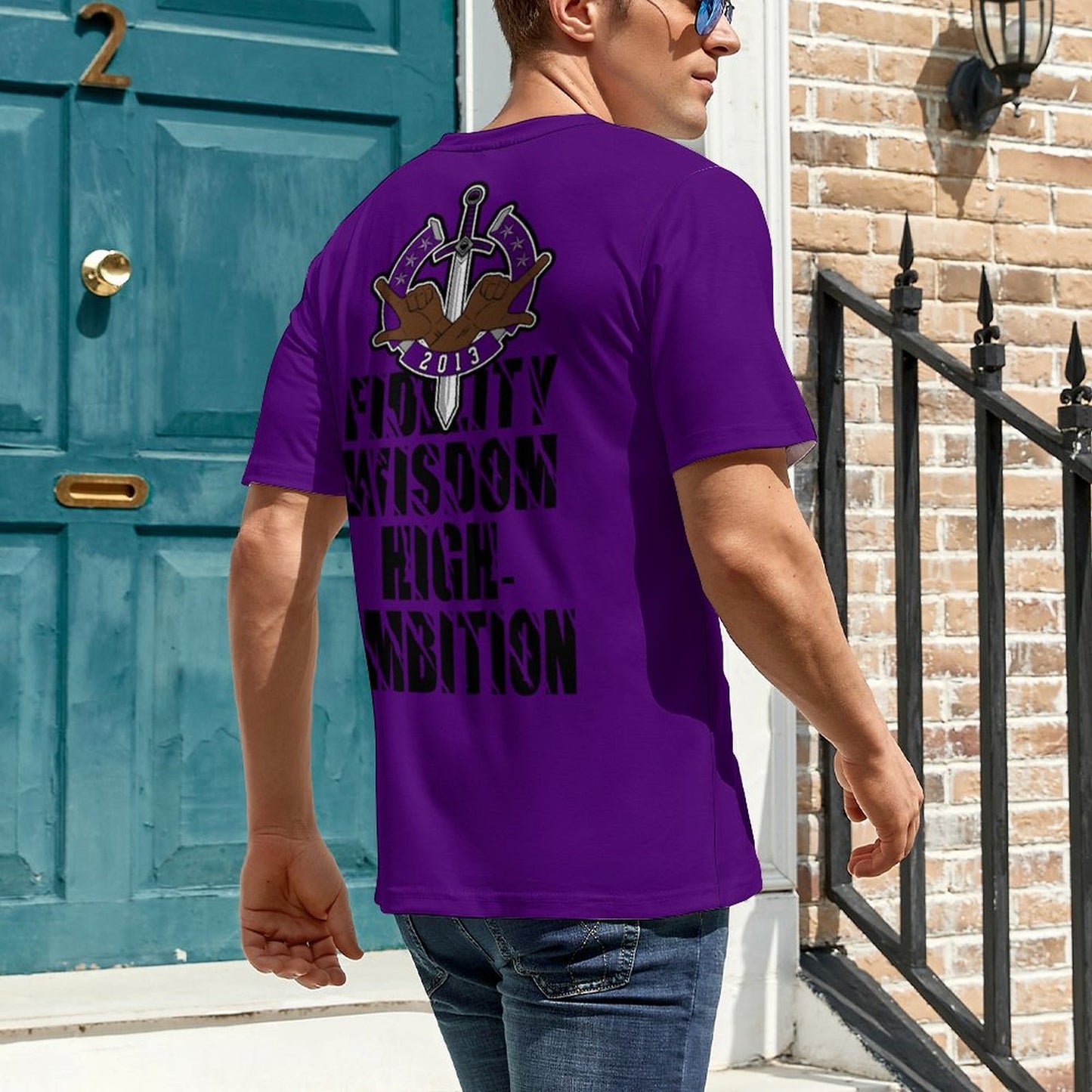 KLC Crossed Hands T-shirt Purple